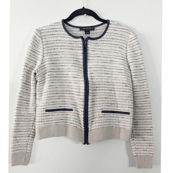 NEW St.John Tweed Cropped Evening Jacket - Picture 1 of 6